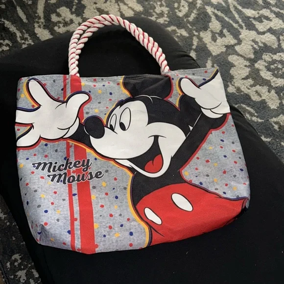 Disney Tote with Mickey print and top zipper closure - Picture 2 of 9